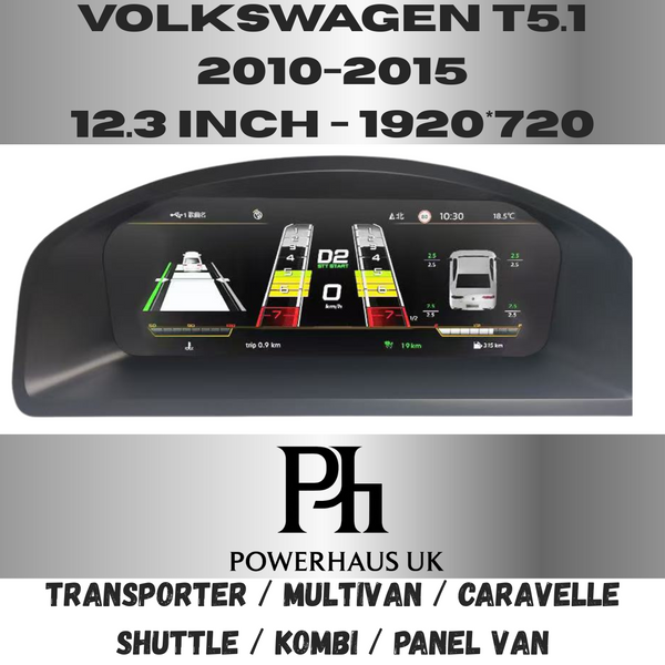 VW Transporter T5.1 (2010-2015) DIgital Cluster Virtual Cockpit